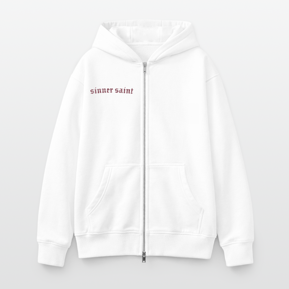 Chapter 2 - Oversize Zip-up Heavyweight Hoodie unisex - vit
