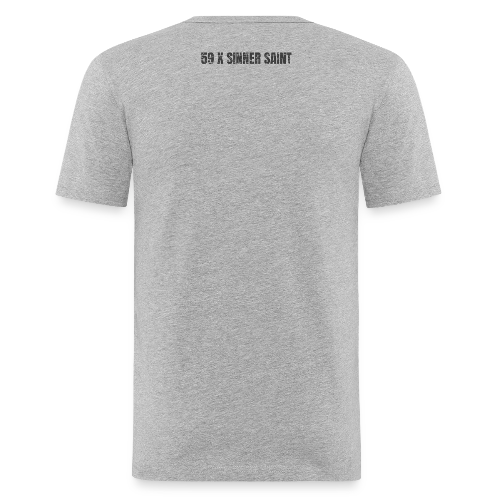 Slim Fit T-shirt herr - gråmelerad