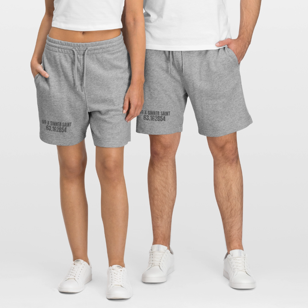 59 | Ekologiska gymshorts unisex grå - gråmelerad