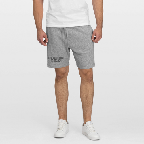 59 | Ekologiska gymshorts unisex grå - gråmelerad