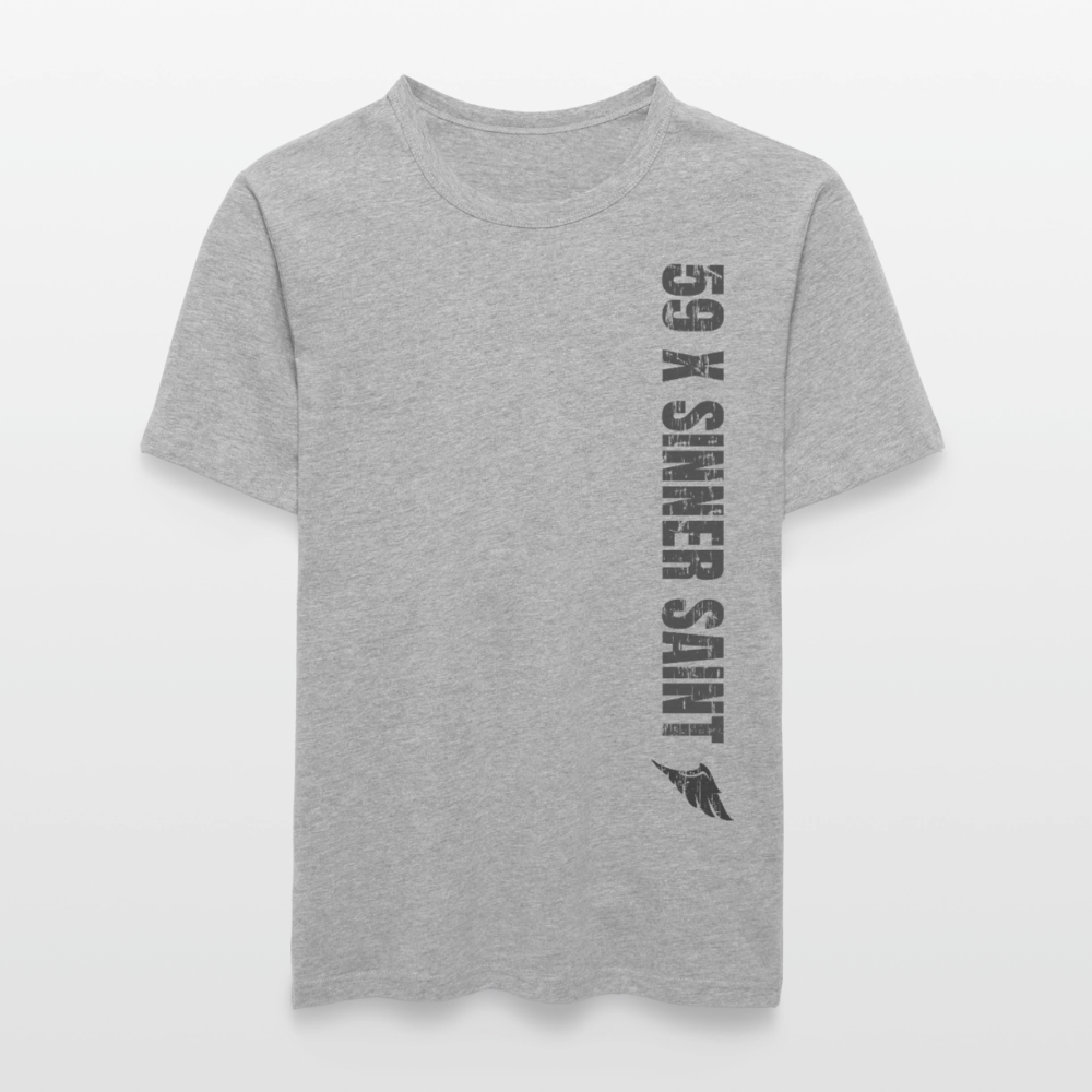 Slim Fit T-shirt herr - gråmelerad