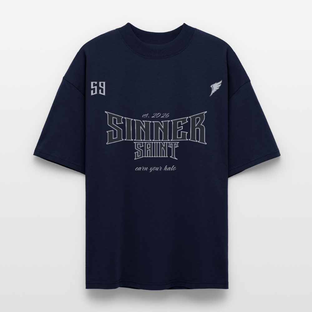 59 | Ekologisk Oversized T-shirt Unisex Blue - marinblått