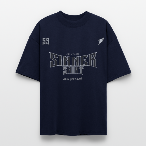 59 | Ekologisk Oversized T-shirt Unisex Blue - marinblått