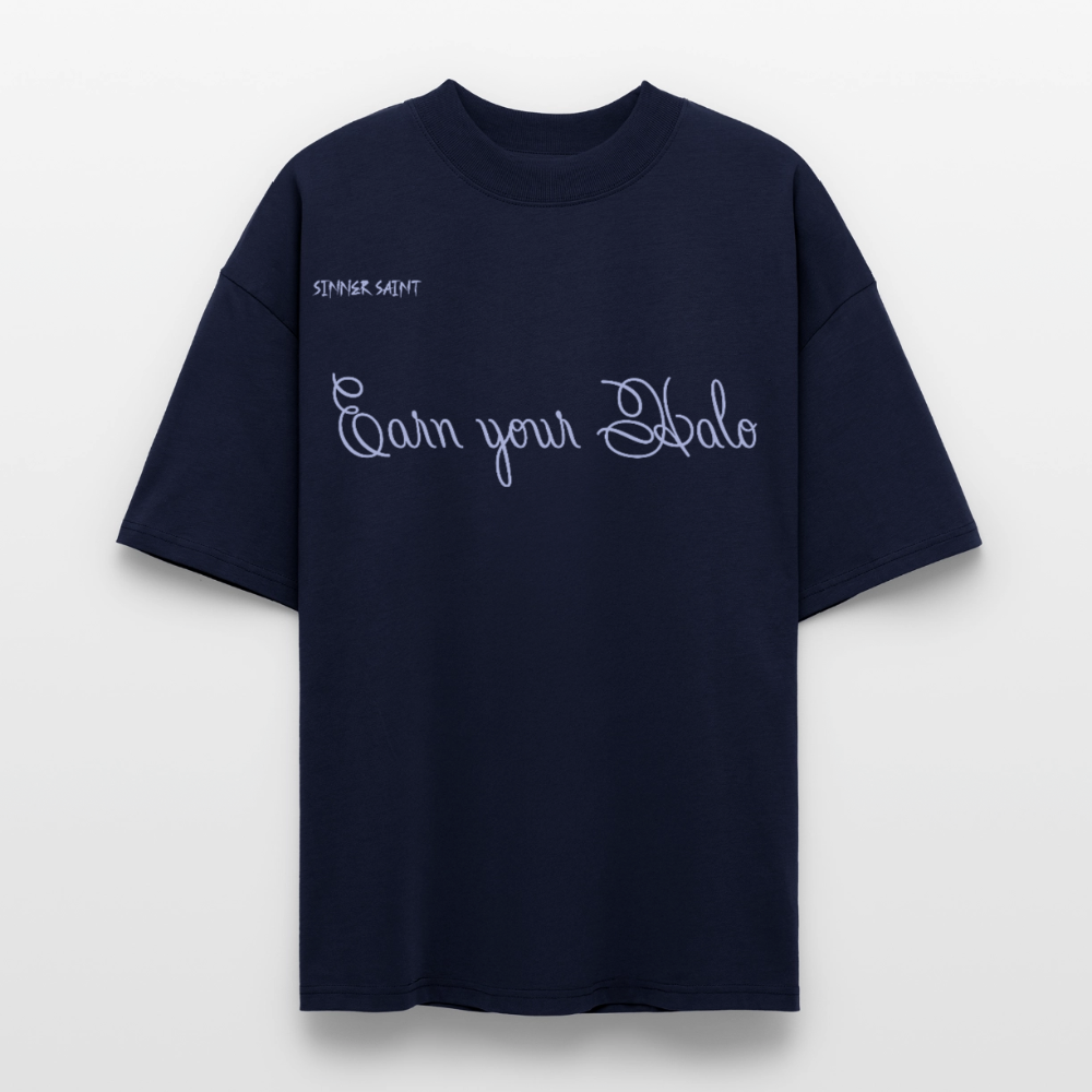 ECLIPSE | EYH - Ekologisk Oversized Unisex T-shirt - marinblått