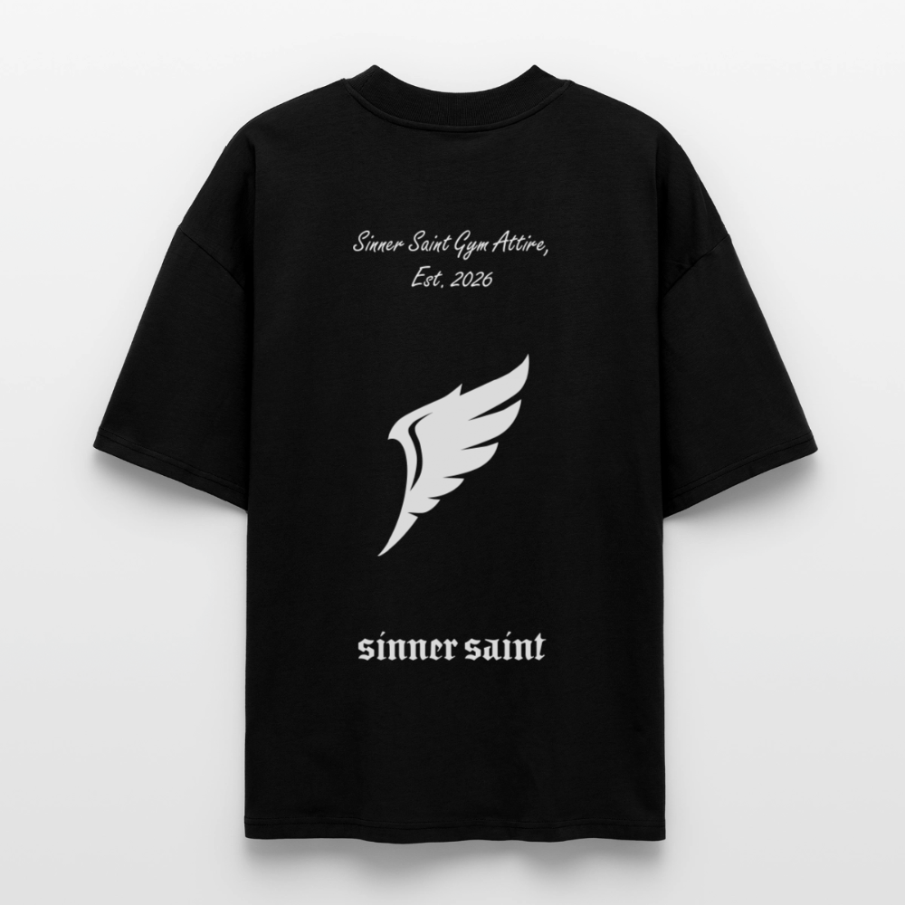 Sinner Saint Ascent - Ekologisk Oversized T-shirt - svart