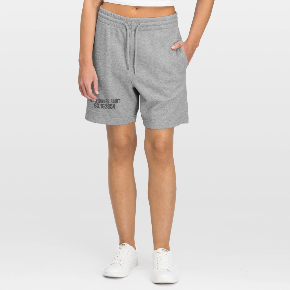 59 | Ekologiska gymshorts unisex grå - gråmelerad