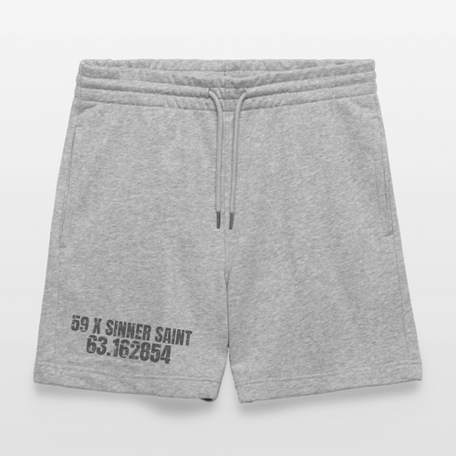 59 | Ekologiska gymshorts unisex grå - gråmelerad