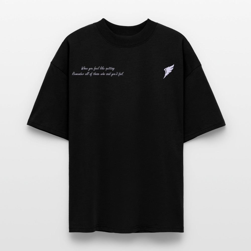 Sinner Saint Ascent - Ekologisk Oversized T-shirt Unisex med lila tryck - svart