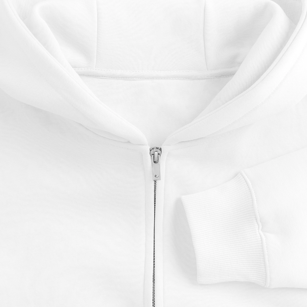 Chapter 2 - Oversize Zip-up Heavyweight Hoodie unisex - vit