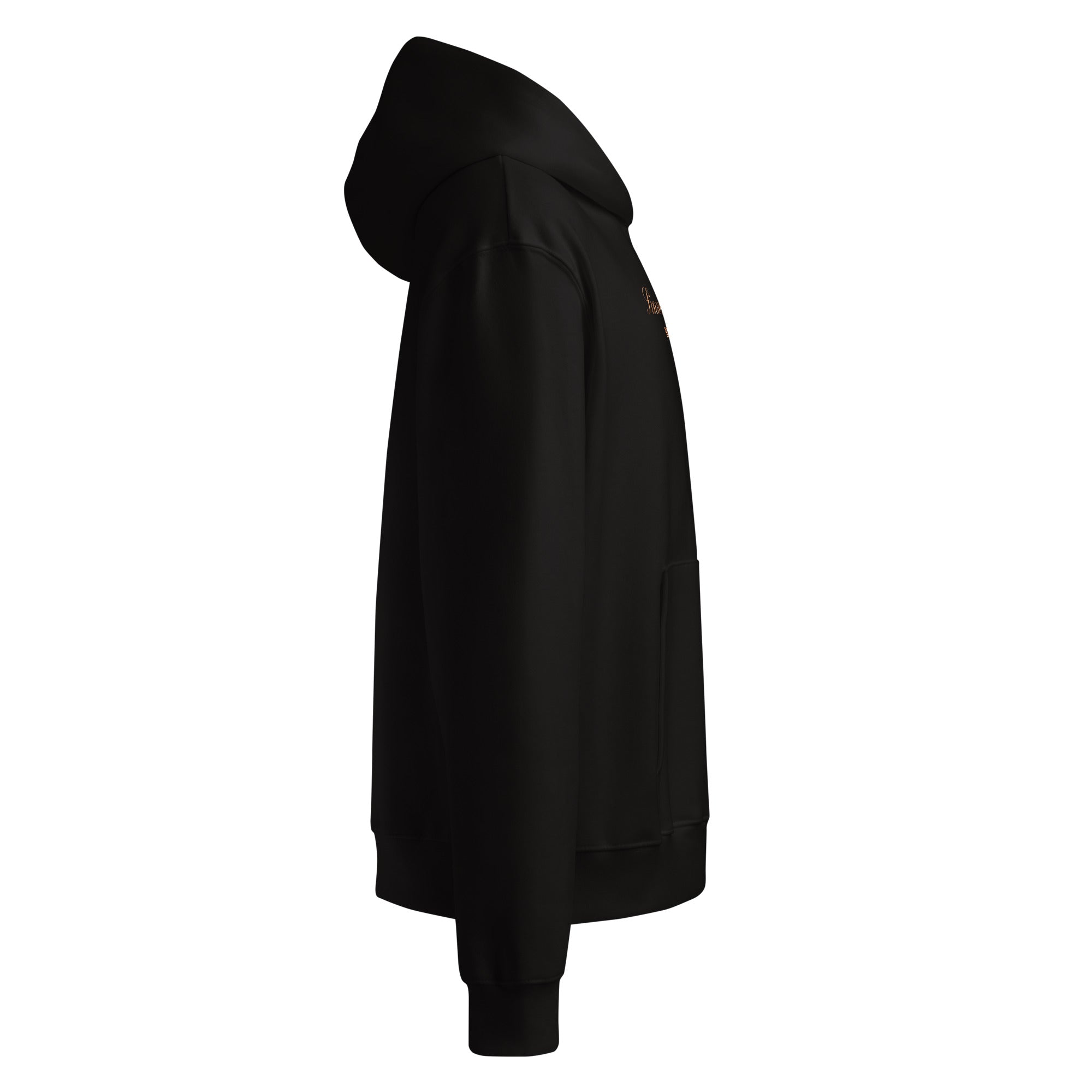 Svart oversized hoodie från sidan